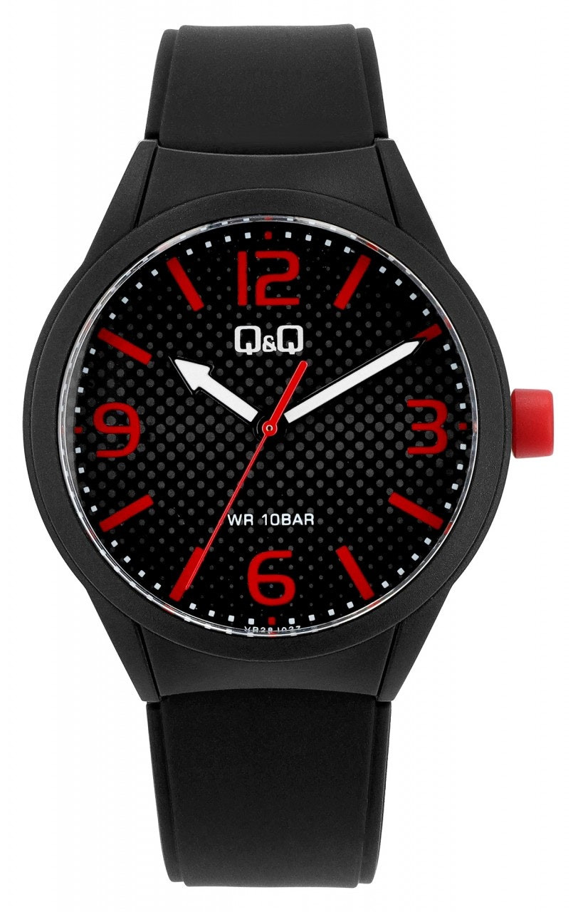 Reloj analógico para hombre con caja de plástico y correa de silicona