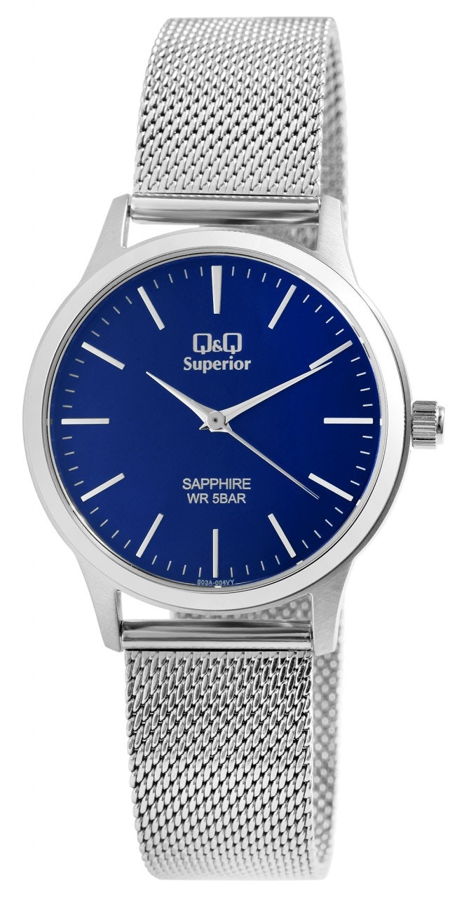 Reloj correa de malla esfera azul