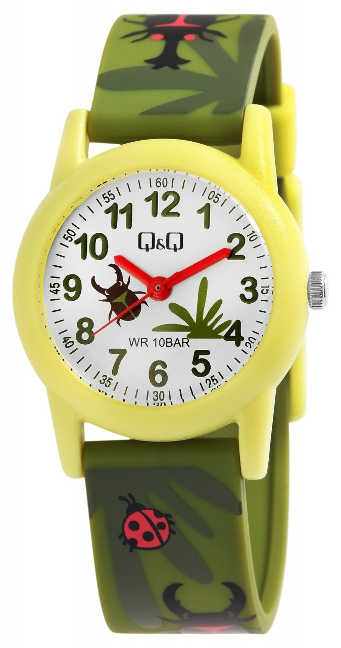 Reloj infantil analógico en acero inoxidable con correa de silicona