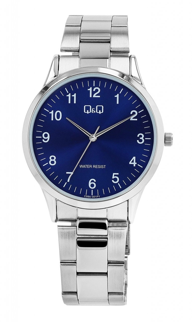 Reloj hombre pulsera acero inoxidable esfera azul