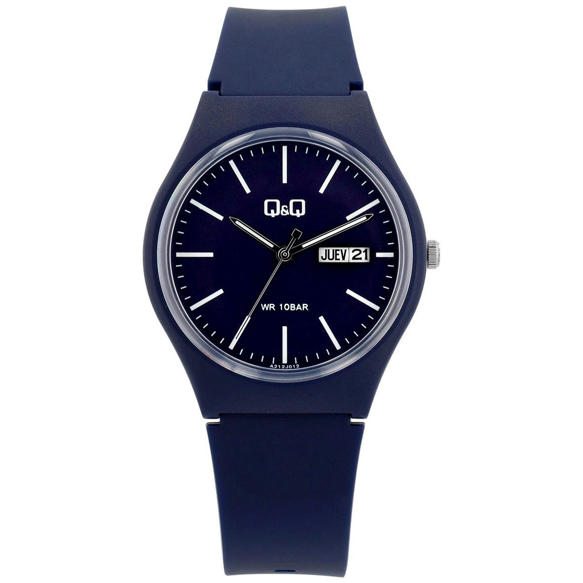 Reloj unisex silicona esfera azul día y fecha