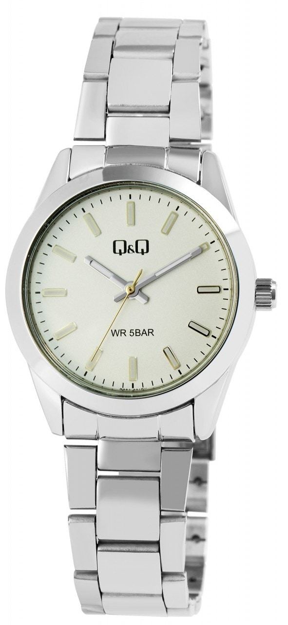 Reloj analógico acero inoxidable esfera plateada Miyota