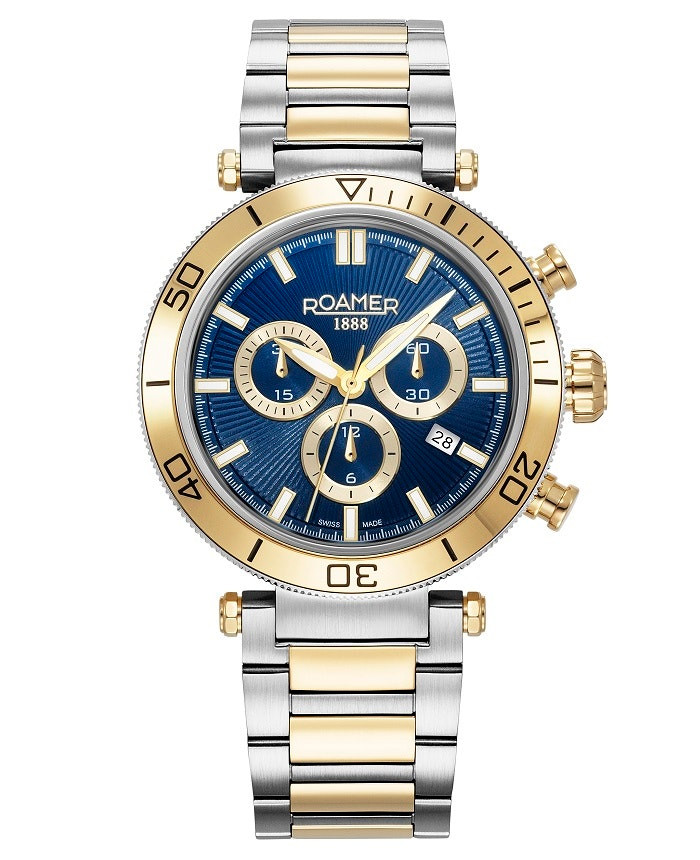 Toscana Chrono cronógrafo acero esfera azul