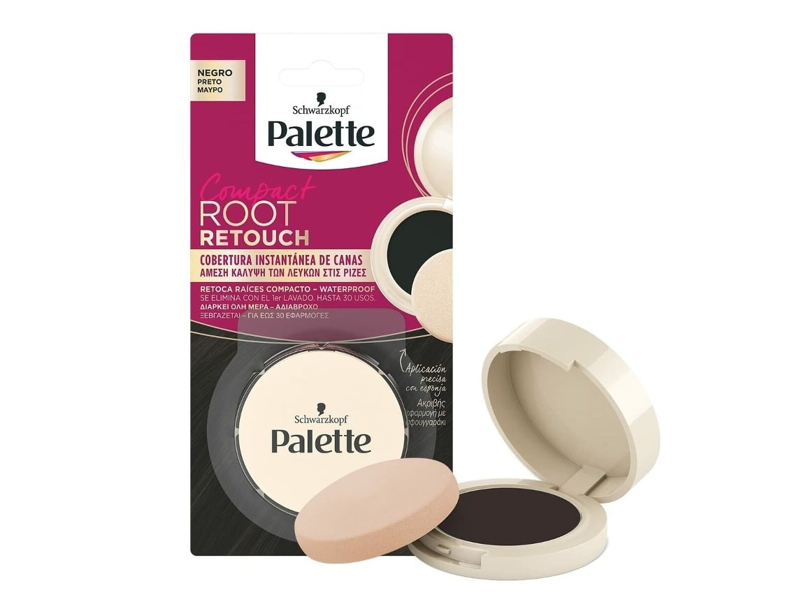 Corretor de Raízes Schwarzkopf Root Retouch Preto Compacto (3 g)