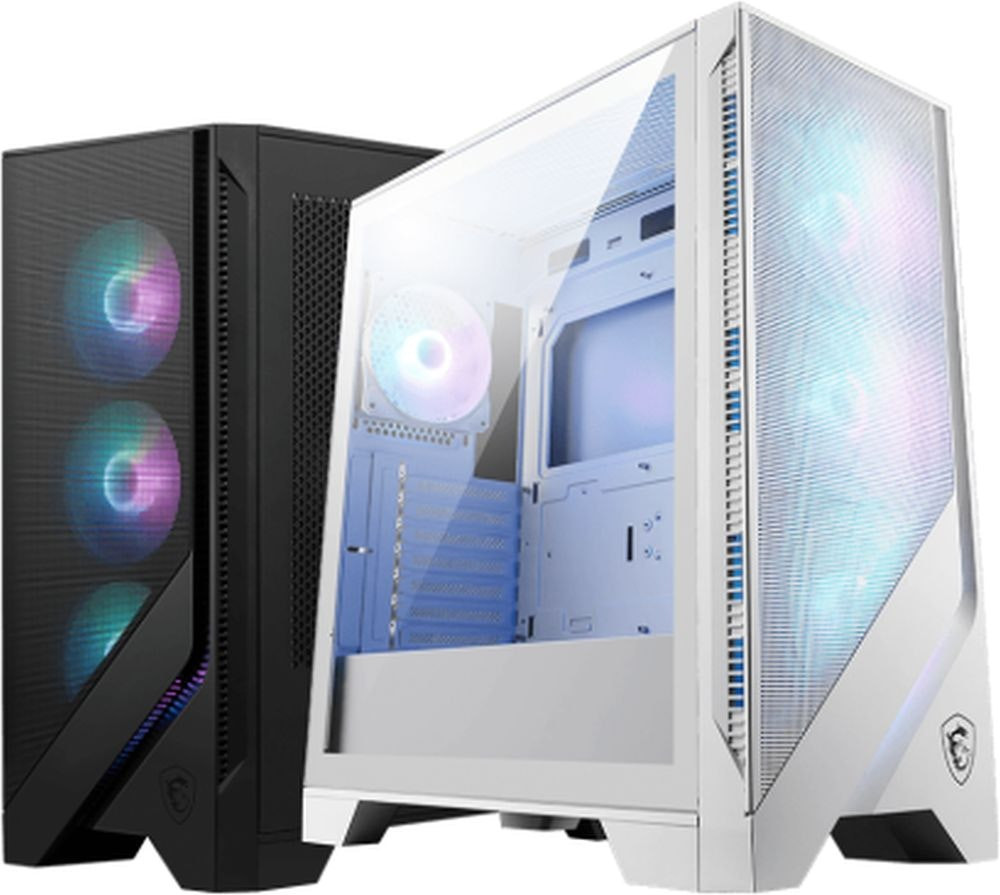 MAG Forge 320R Airflow gaming PC case white tempered glass