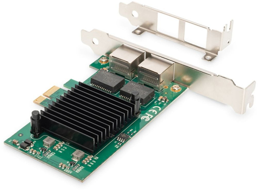 PCIe dual-port Gigabit Ethernet card low-profile