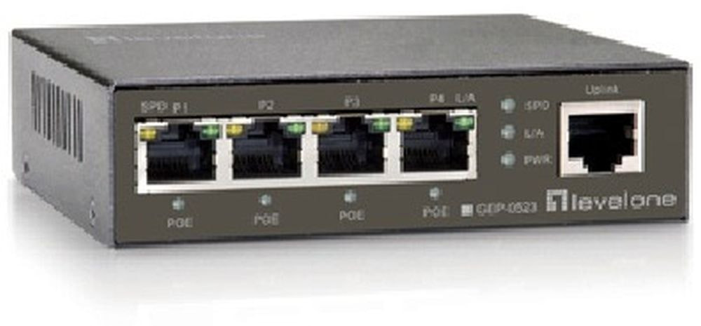 Switch Gigabit 5 puertos PoE 802.3af/at 4 puertos PoE 60W