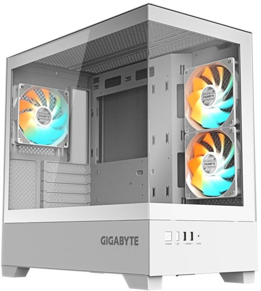 Caja AORUS C201W ICE semitorre con vidrio templado y USB 3.2