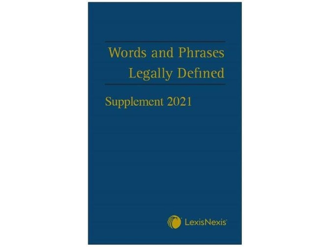 Words and Phrases Legally Defined de David Hay (Inglés)