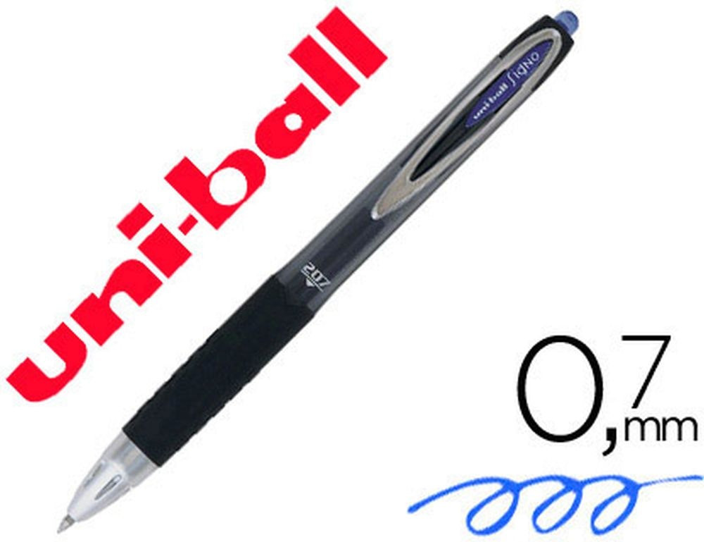 UNI-BALL UMN-207 retractable roller pen 0.7 mm blue pack of 12