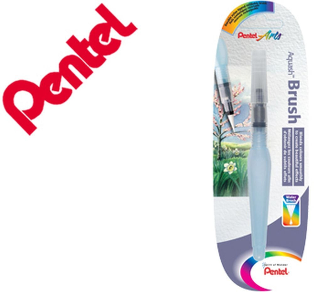 Pincel con depósito de agua punta fina recargable