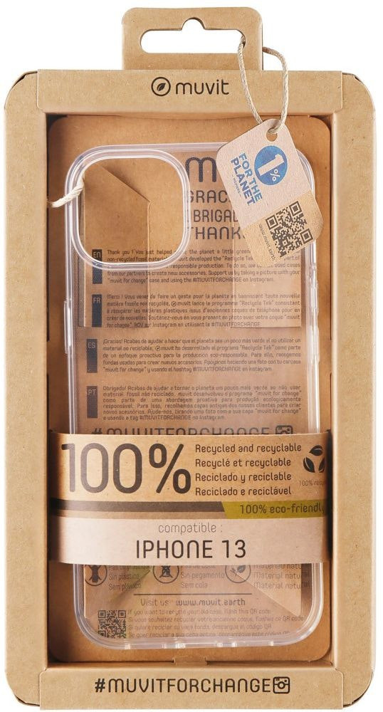 Recycletek case for iPhone 13 transparent
