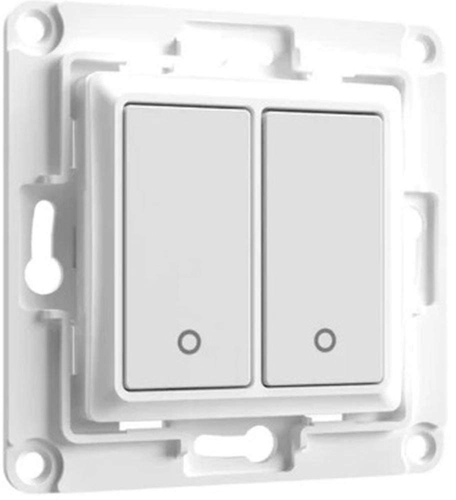 Interruptor de pared 2 botones para módulos Shelly blanco