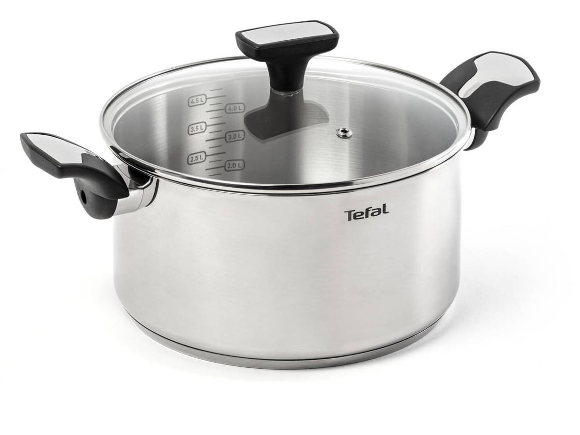 Emotion saucepan with glass lid stainless steel 24 cm induction