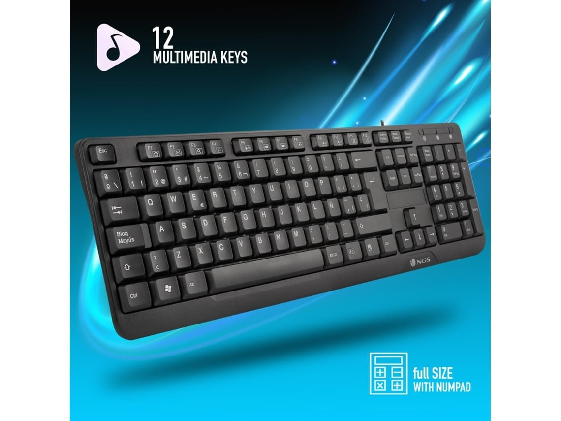 Teclado NGS Funky V3 Portugués QWERTY