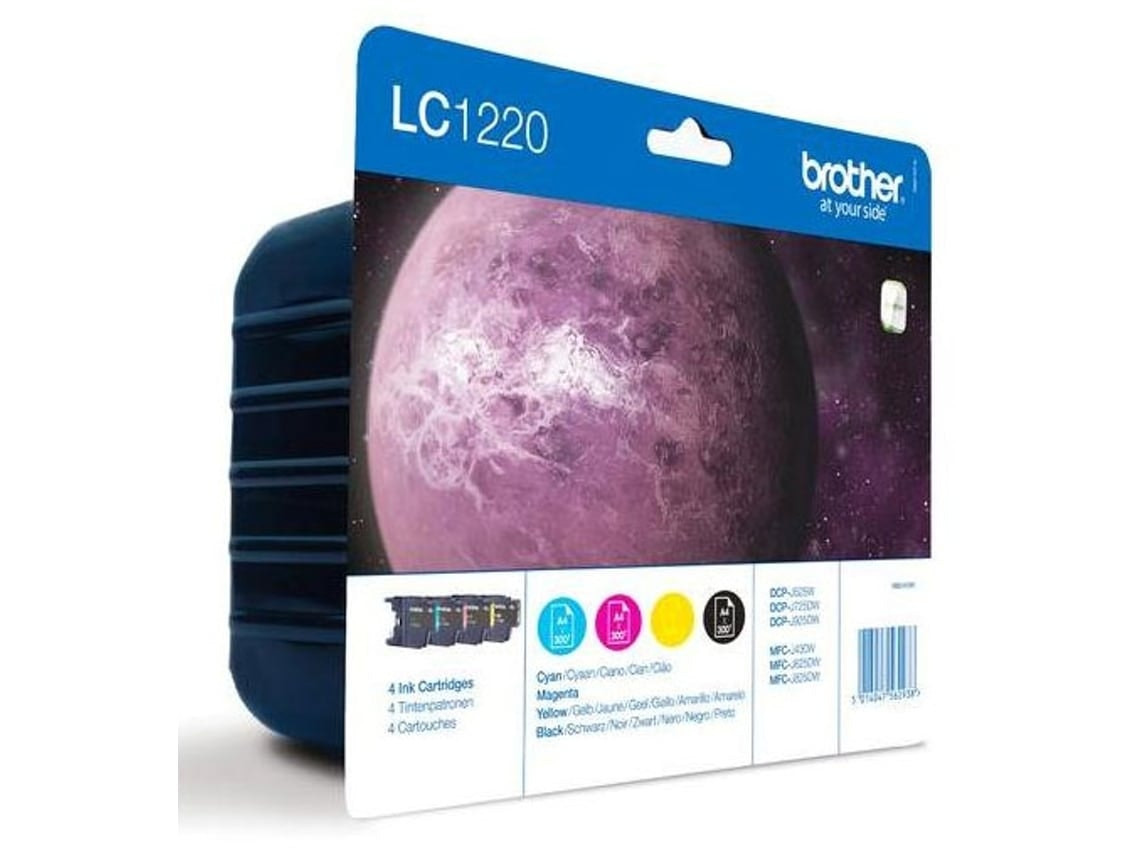 Pack de 4 cartuchos de tinta LC1220 colores