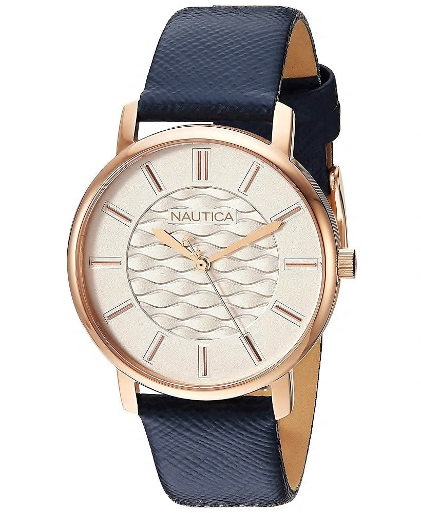 Reloj Coral Gables con esfera azul y caja de acero inoxidable