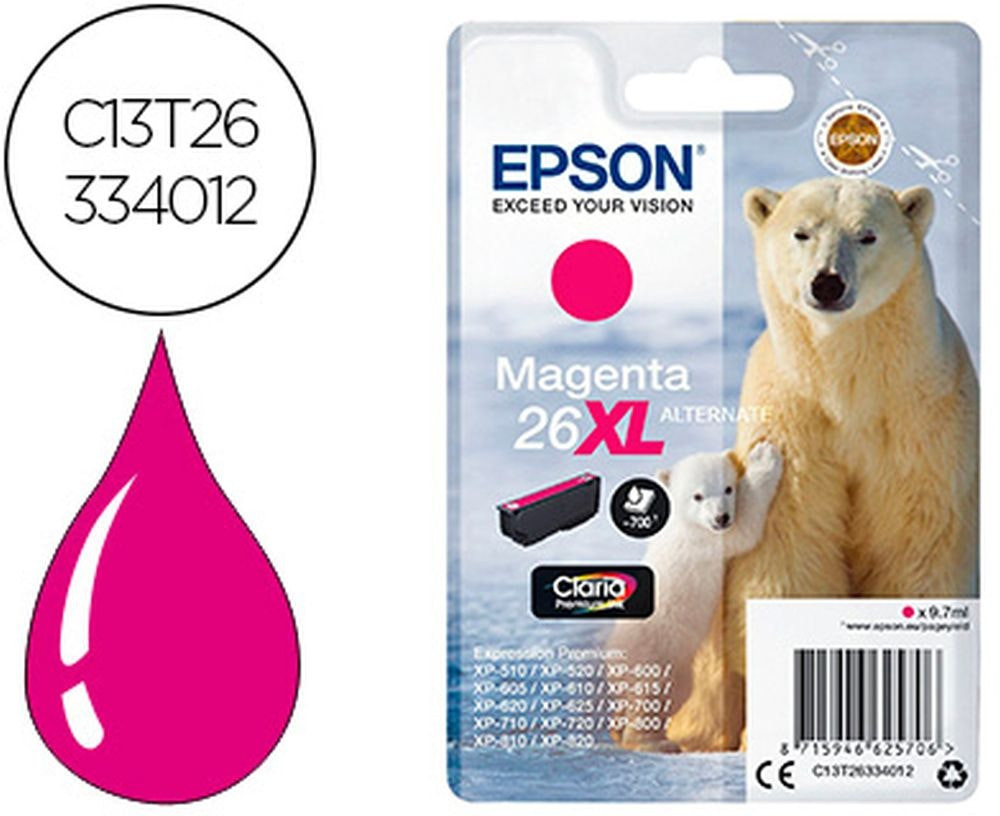 Cartucho de tinta original EPSON C13T26334012