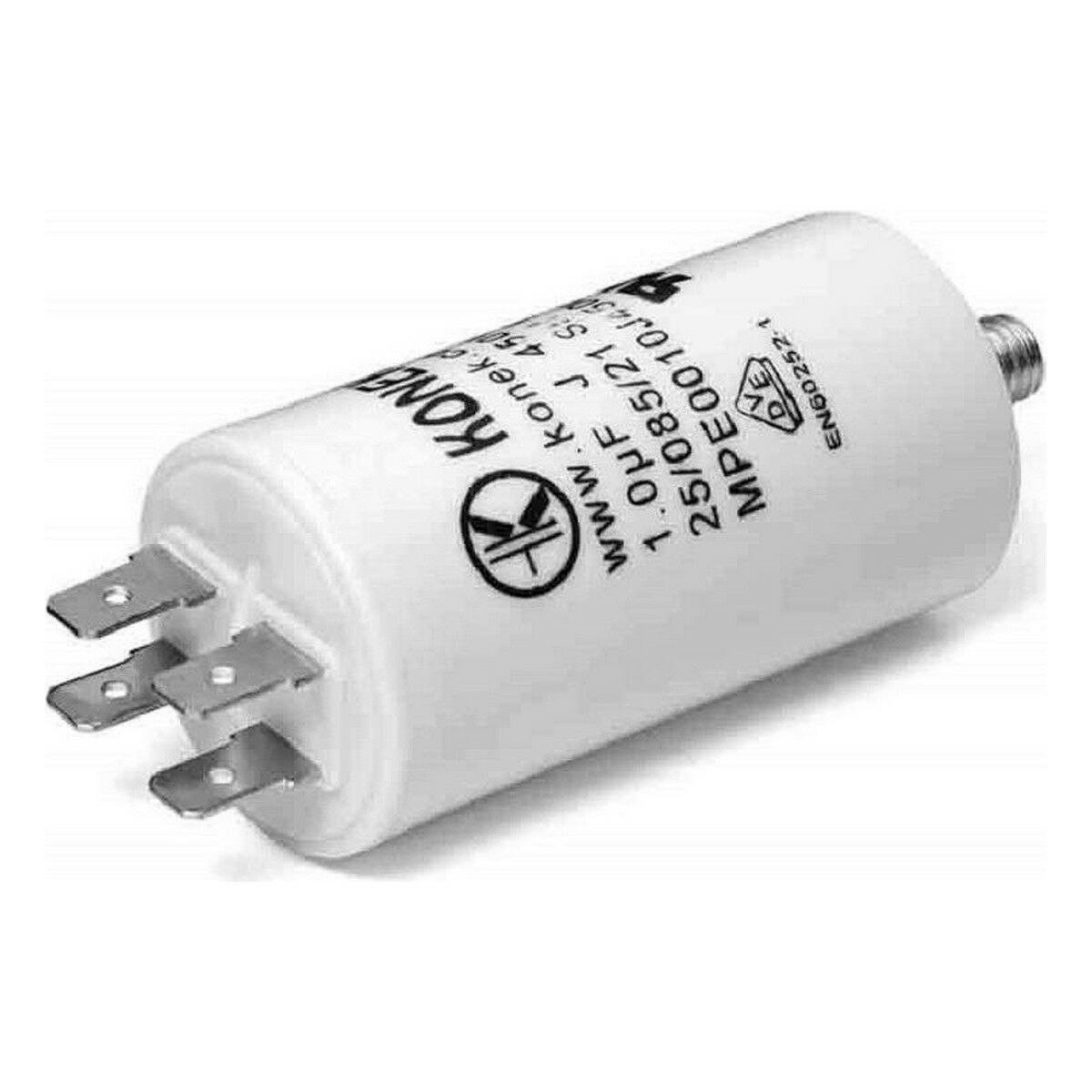 Condensador de encendido 50 µF 450 V con tornillo M8 y terminales Faston dobles