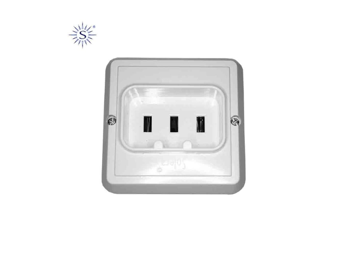 Base de enchufe bipolar 25 A blanco