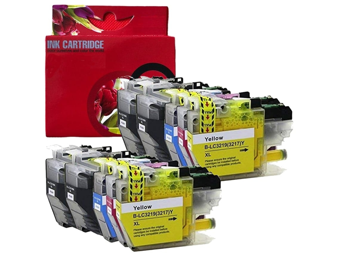 Pack de 10 cartuchos de tinta LC3219XL multicolor