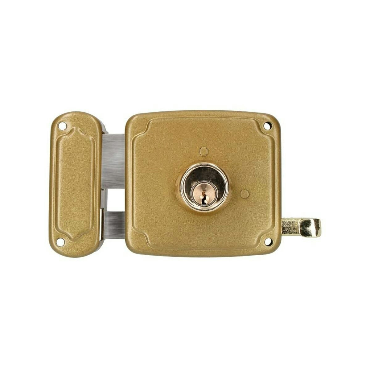 Cerradura de sobreponer izquierda EDM 100 x 94 mm con 3 llaves