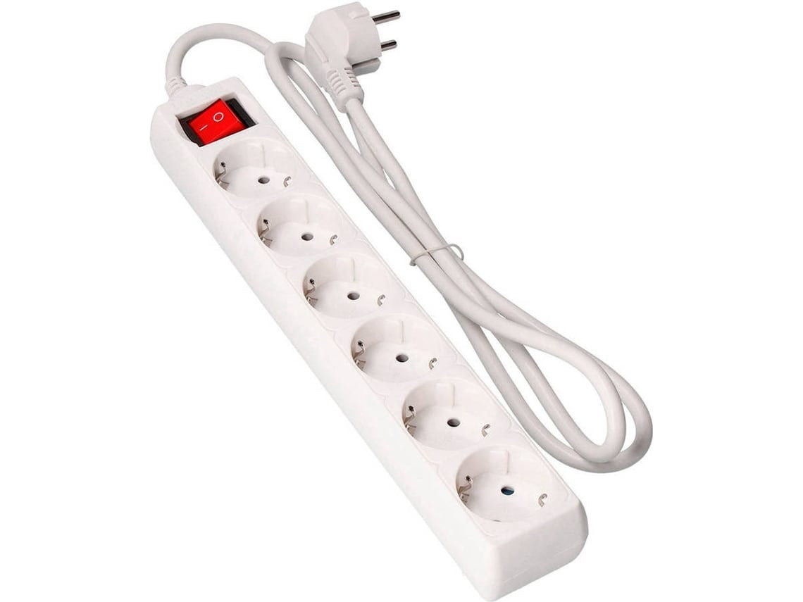 Regleta 6 tomas con interruptor 5 m