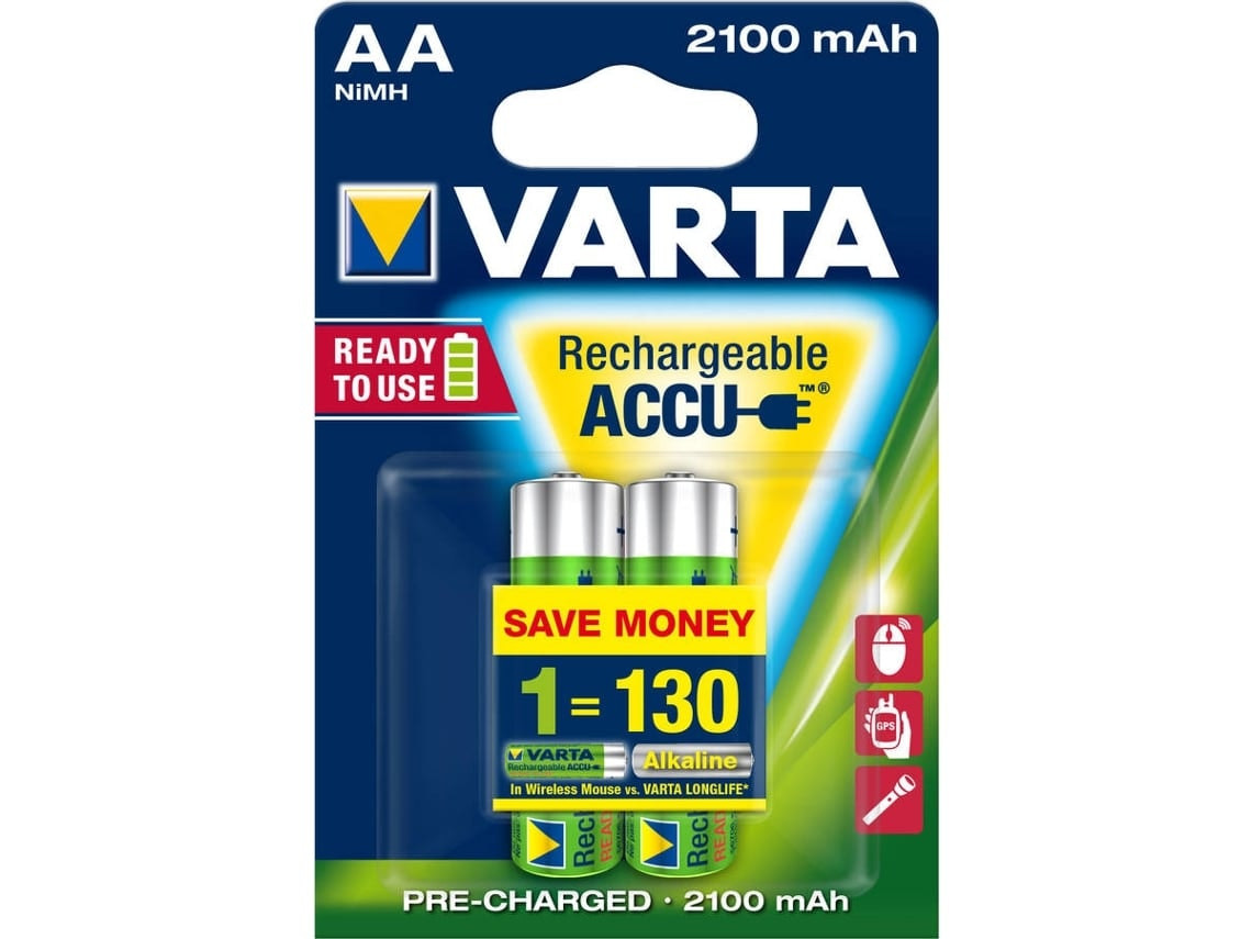 VARTA Longlife AA rechargeable battery HR6 2100mAh 1.2V Pack of 2