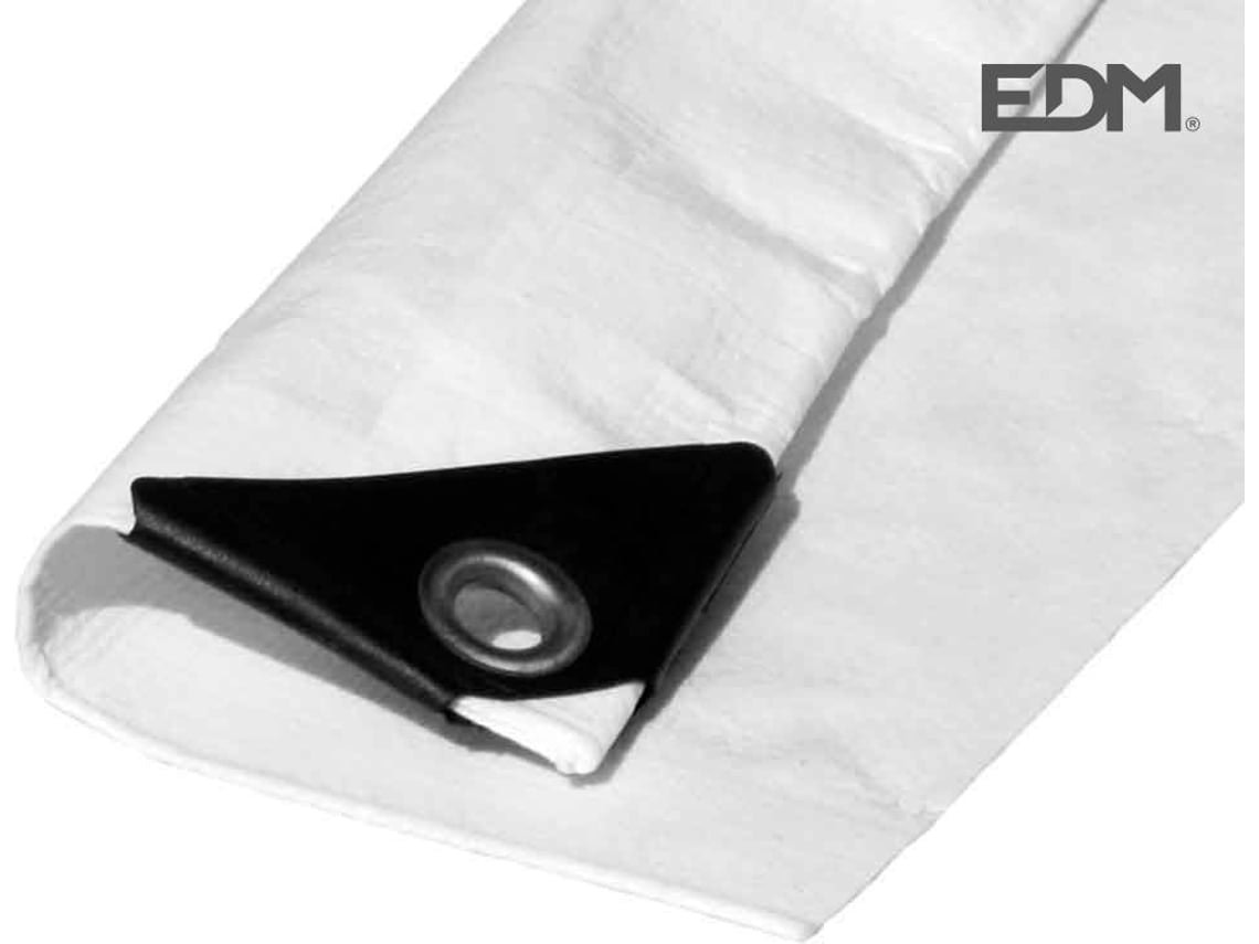 Lona plástica doble cara 5x8 m 90 g/m² con arandelas metálicas