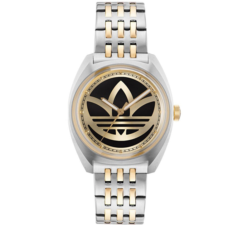 Reloj Edition One acero inoxidable esfera negra detalles dorados