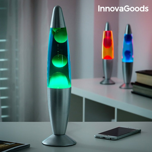 Magma lava lamp LED green