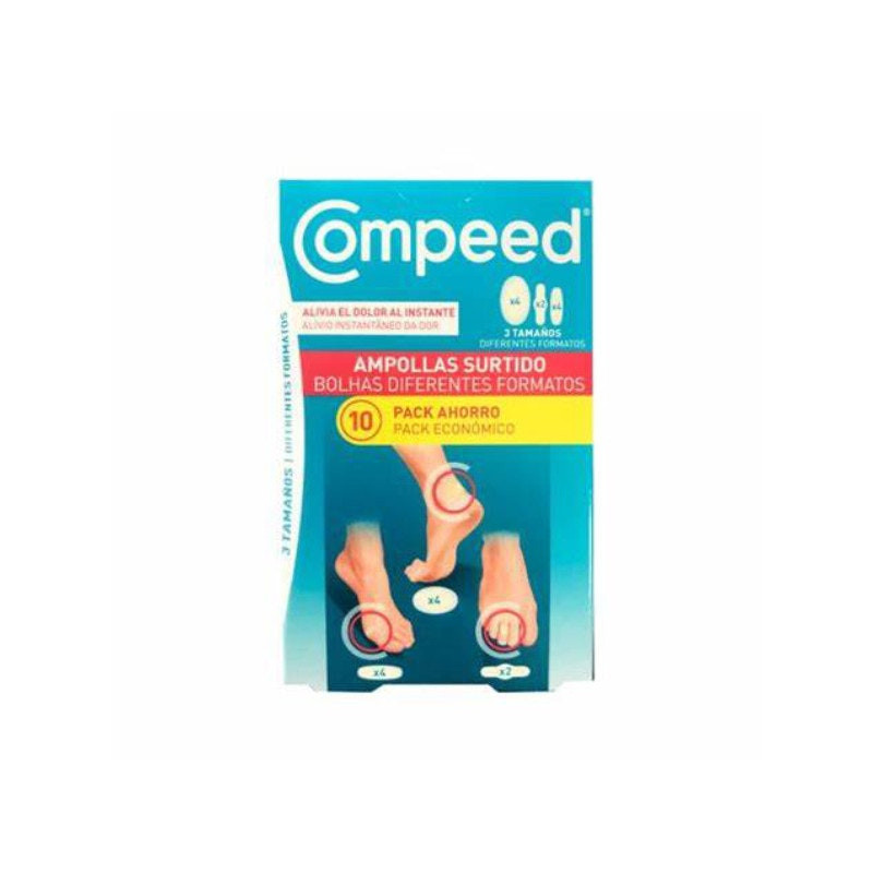 Variedade de Ampolas 3 Tamanhos 10 Curativos 10 Apósitos COMPEED