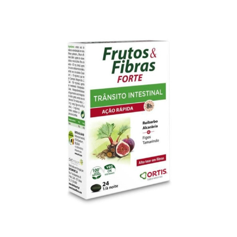 Frutos e Fibras Efecto Rápido suplemento para tránsito intestinal comprimidos x24