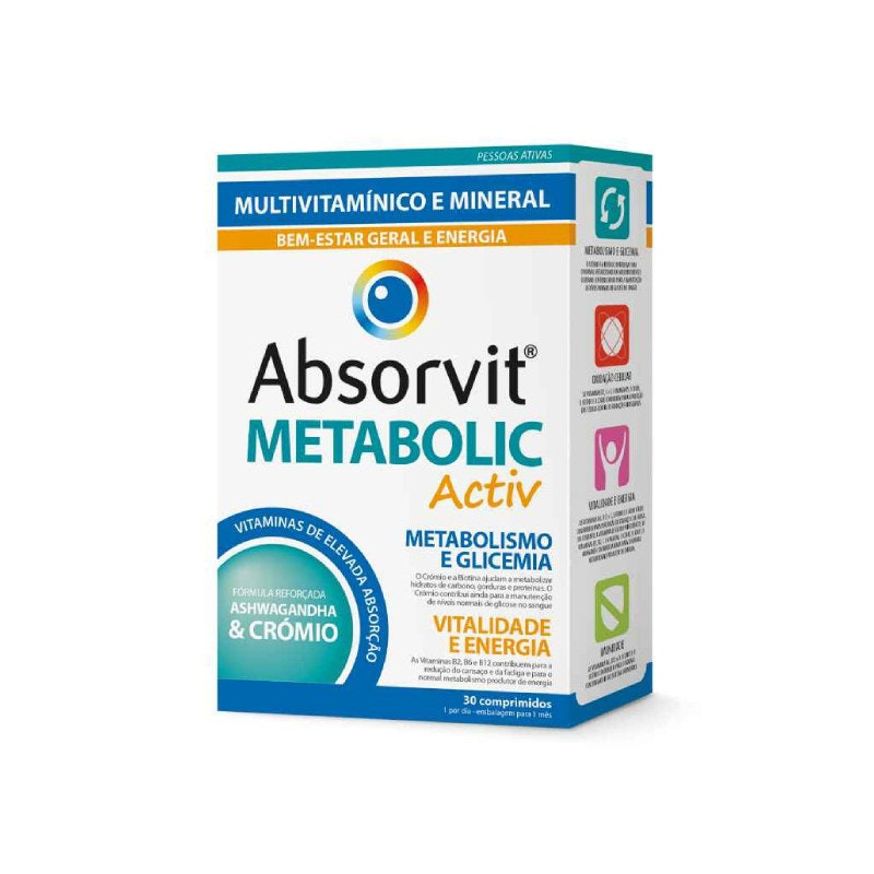 Metabolic Activ comprimidos suplemento multivitamínico 30 comprimidos
