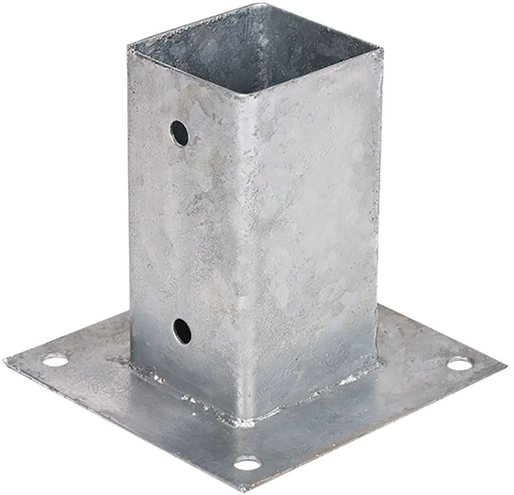 Galvanized steel square anchor 7x7 cm