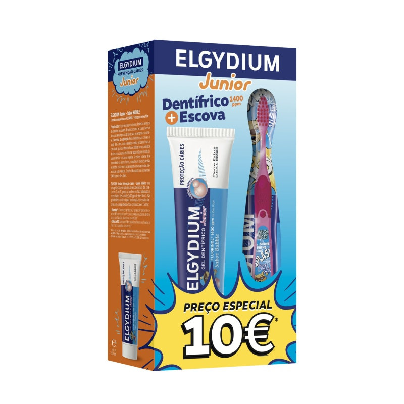 Pasta dental Junior 50 ml sabor chicle con cepillo