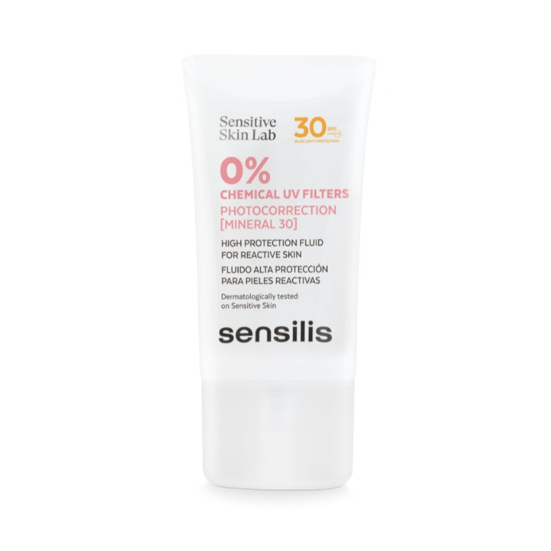 Photocorrection Mineral Fluido SPF30 sin perfume para piel reactiva