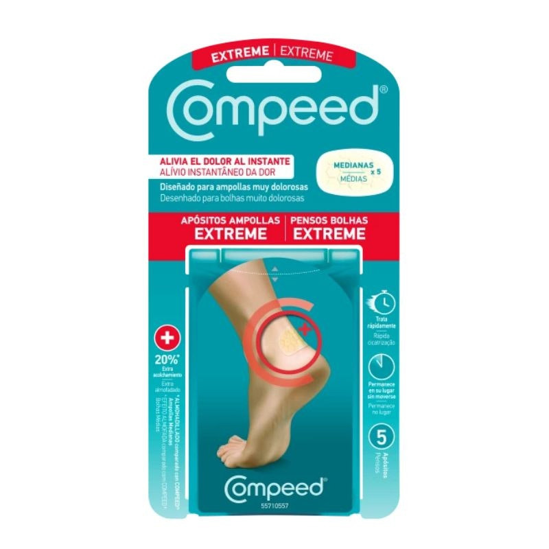 Extreme hydrocolloid blister plasters, pack of 5