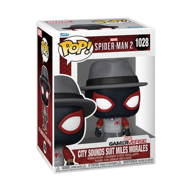 Figura Pop Vinílica Spiderman Miles City Sounds 9 cm