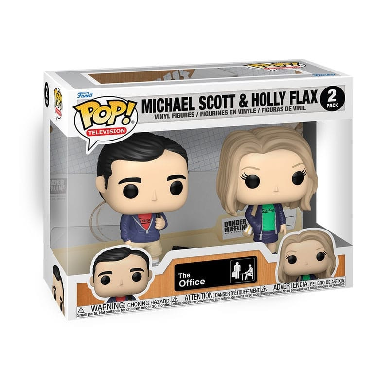 Figura Pop! Vinyl Pack de 2 The Office Michael y Holly 9 cm