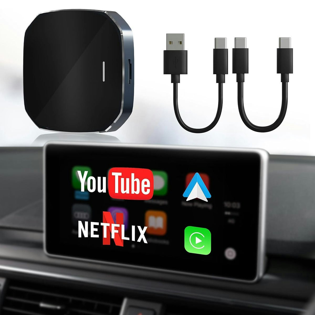 Adaptador inalámbrico Mini CarPlay Box 2025