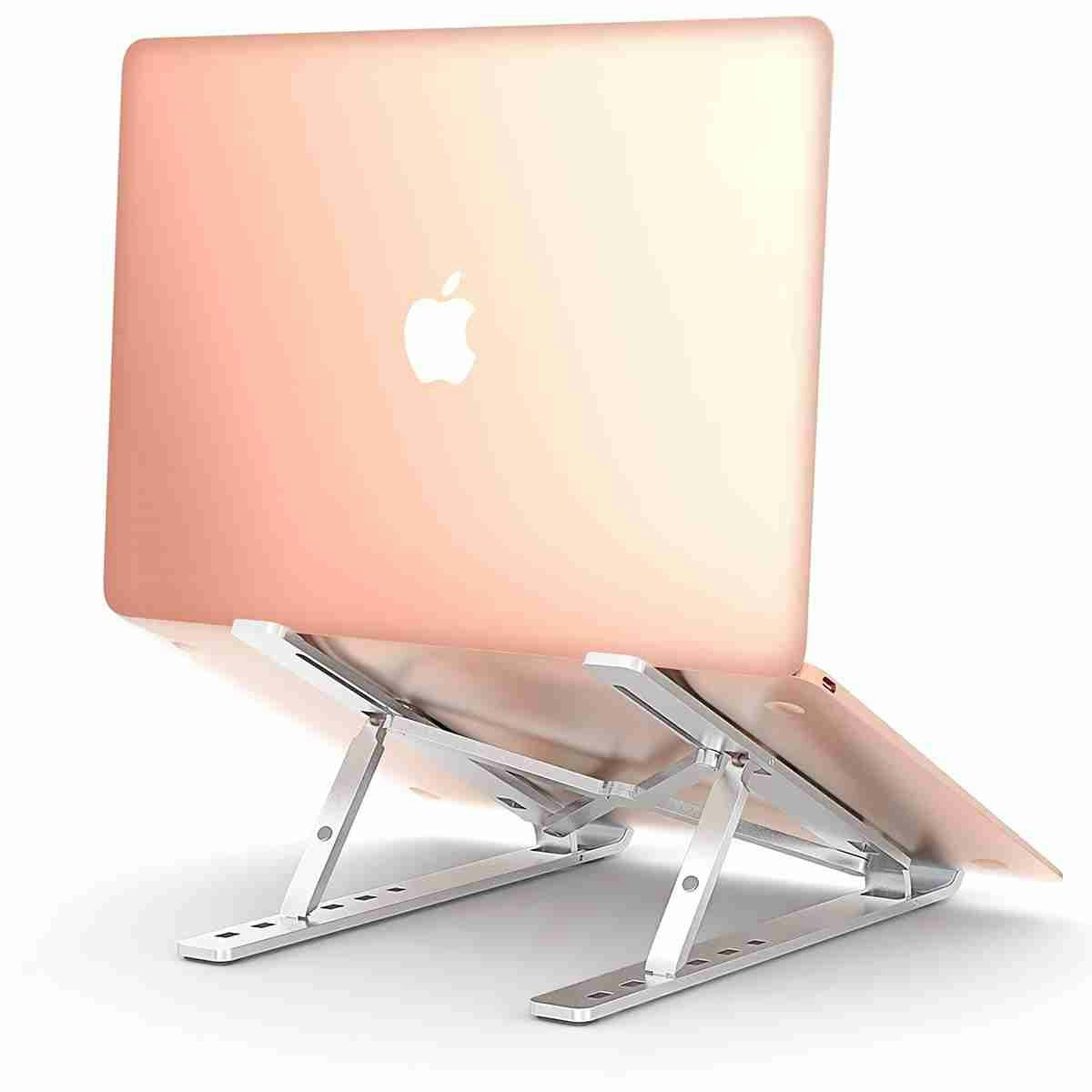 Soporte ajustable de aluminio para portátil y tablet - plegable ventilado