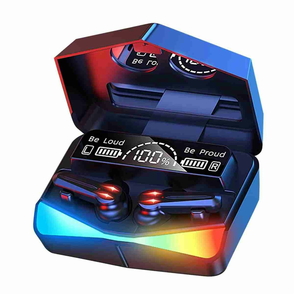 Auriculares True Wireless Gaming con reducción de ruido y estuche de carga inalámbrico