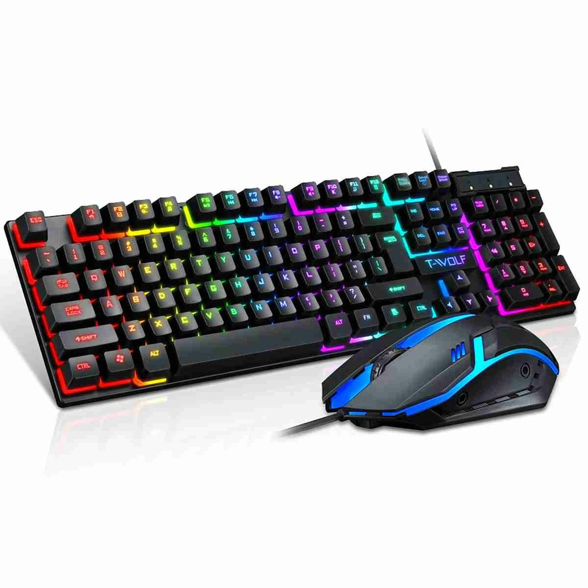 Teclado gaming con cable USB retroiluminado