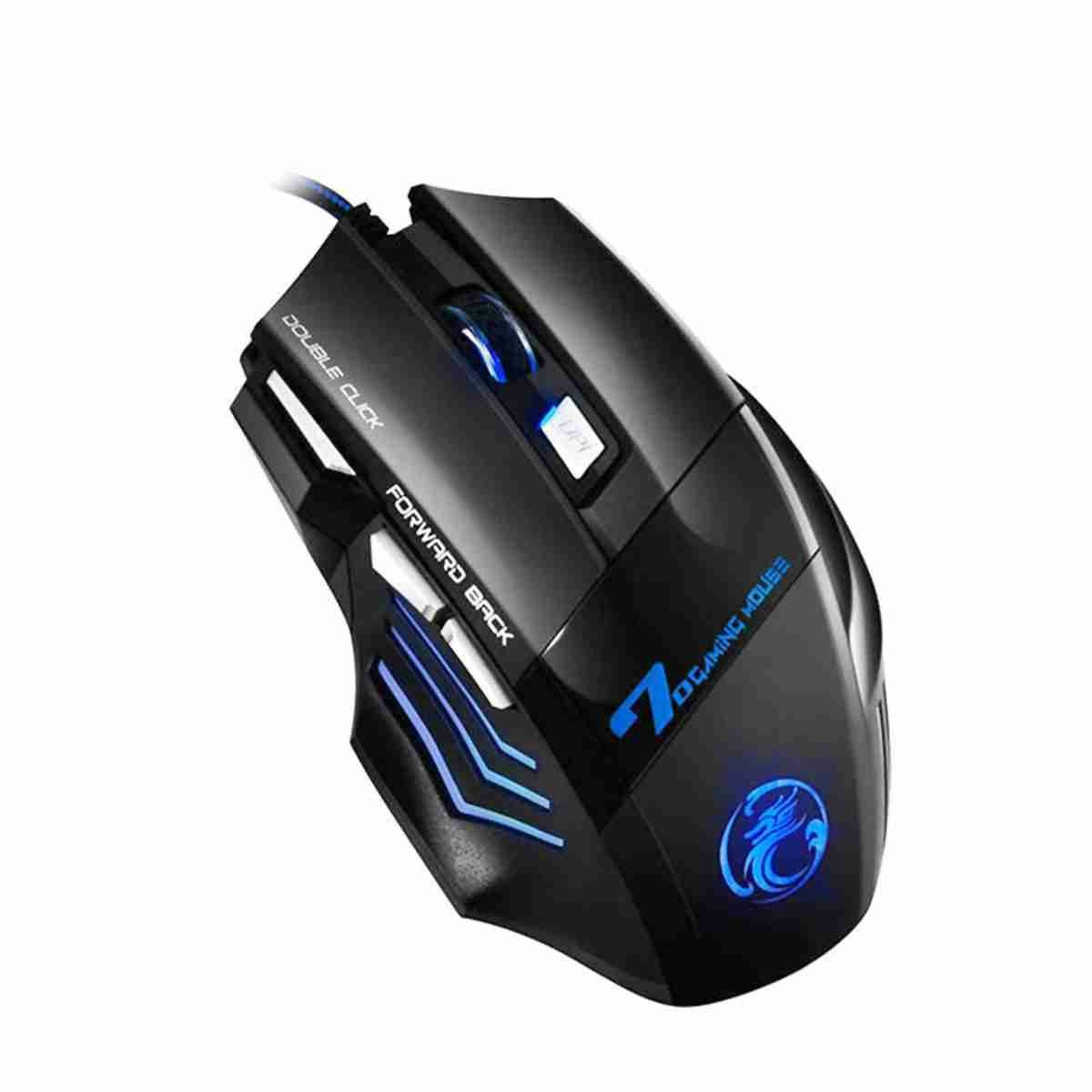 KLACK X7 wired gaming mouse with LED lighting