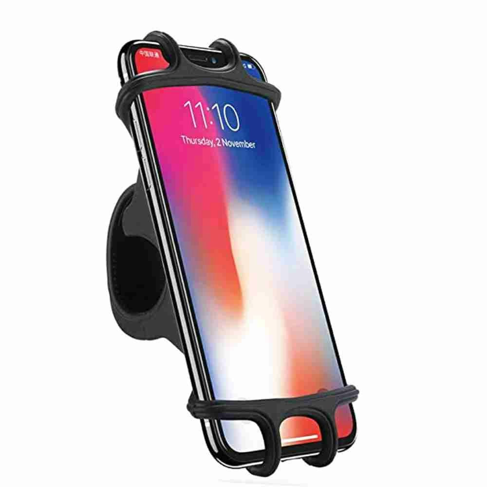 Soporte universal de silicona para bicicleta, moto y cochecito