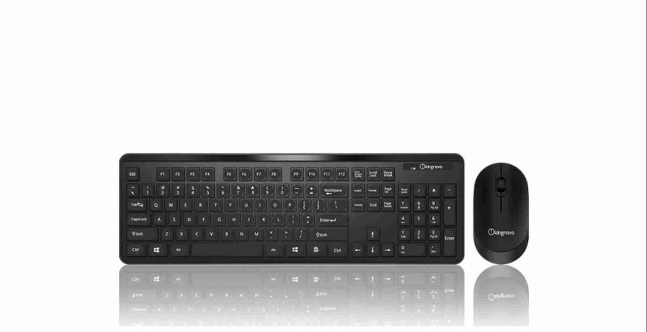 Conjunto teclado y ratón inalámbricos 2.4G silencioso ergonómico 1200 DPI