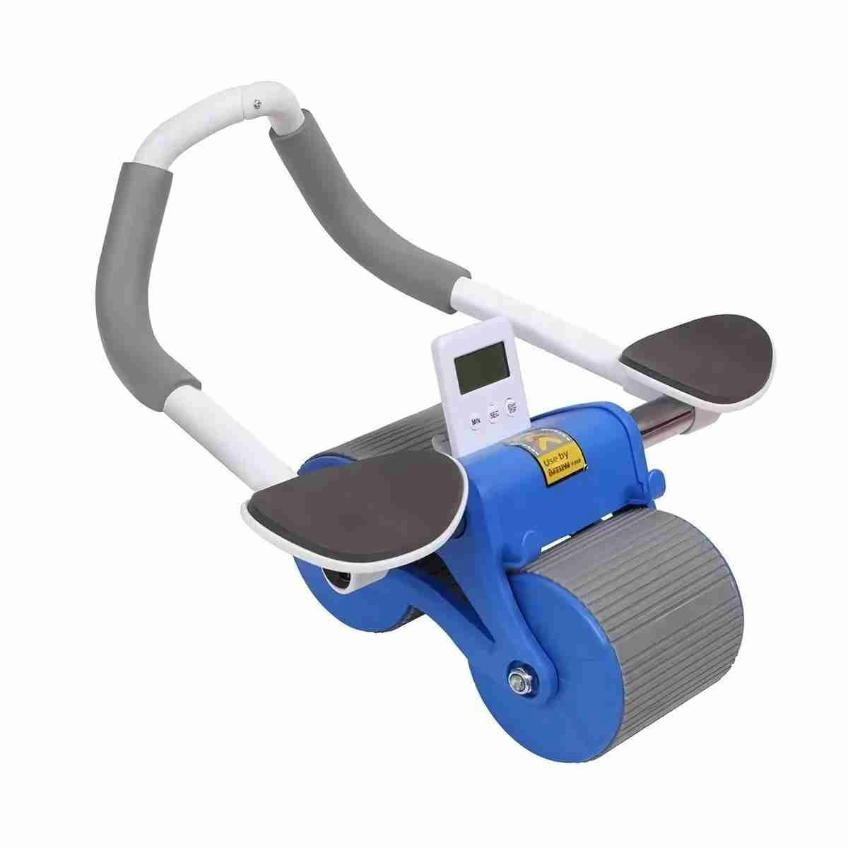 Rodillo de ejercicio con temporizador y soporte para móvil