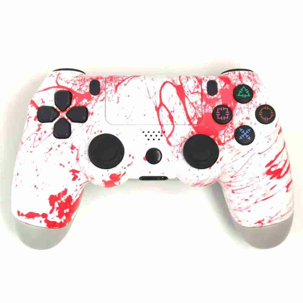 Wireless controller compatible with PS4 White/Red