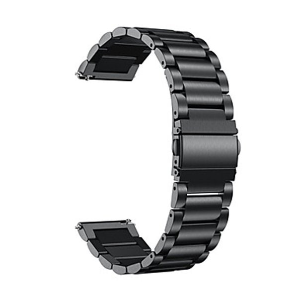 Bracelete em aço Stainless Lux compatível AmazFit Pace Stratos Stratos 2 GTR47 - Preto